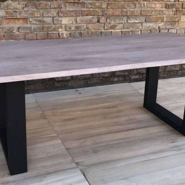 table-3-oak-8 Stół z 3 desek z metalowymi nóżkami