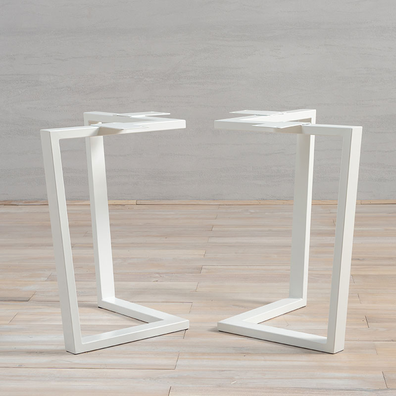 White Metal Table Legs Book-Shape